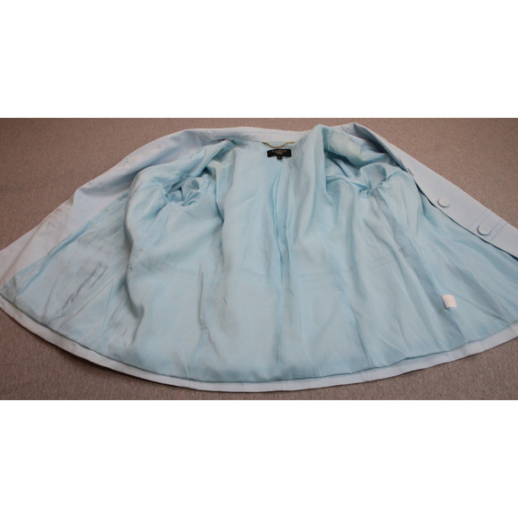 Talbots Blazer Womens 16W Blue Stretch Notch Lapel Single Breasted Jacket - Picture 3 of 9